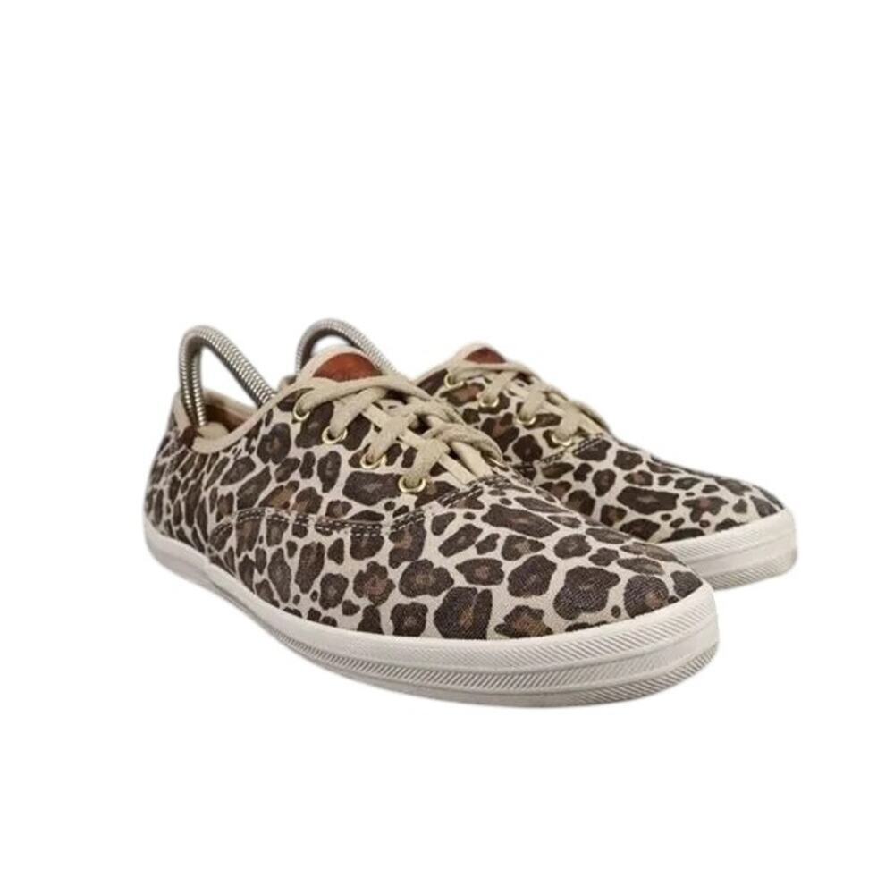 Keds Shoes Womens 7.5 Sneaker Champion Leopard Print Canvas Low Lifestyle Casual